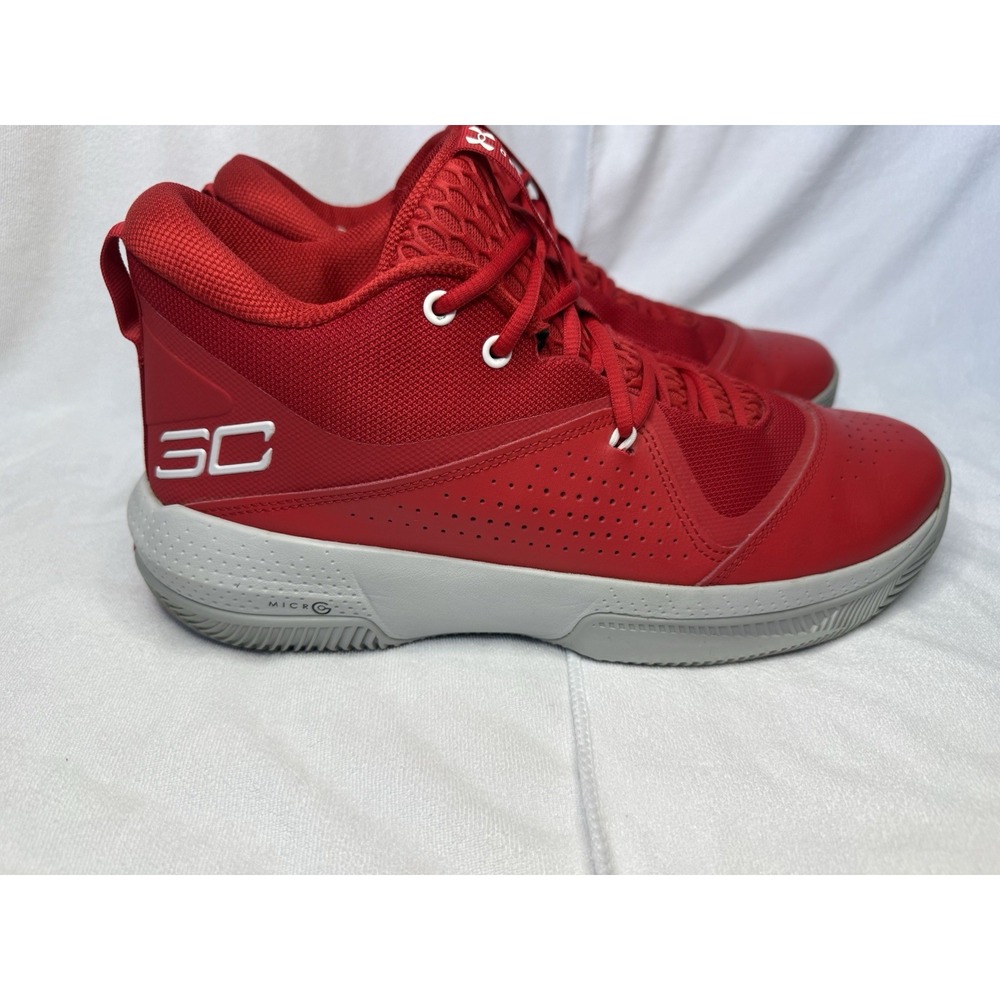 Under Armour Curry SC 3Zero IV Red Basketball Shoe Unisex Men 13 Women 14.5 EUC